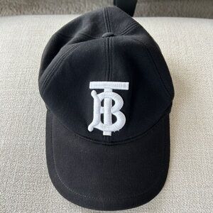 Black Baseball Cap with White Logo